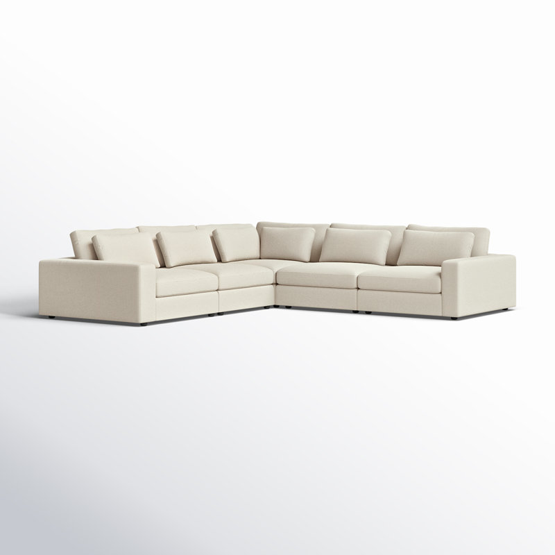 Bloor 5-Piece Sectional, 33" H x 170" W x 131" D, Left Arm Facing,  Clairmont Ivory