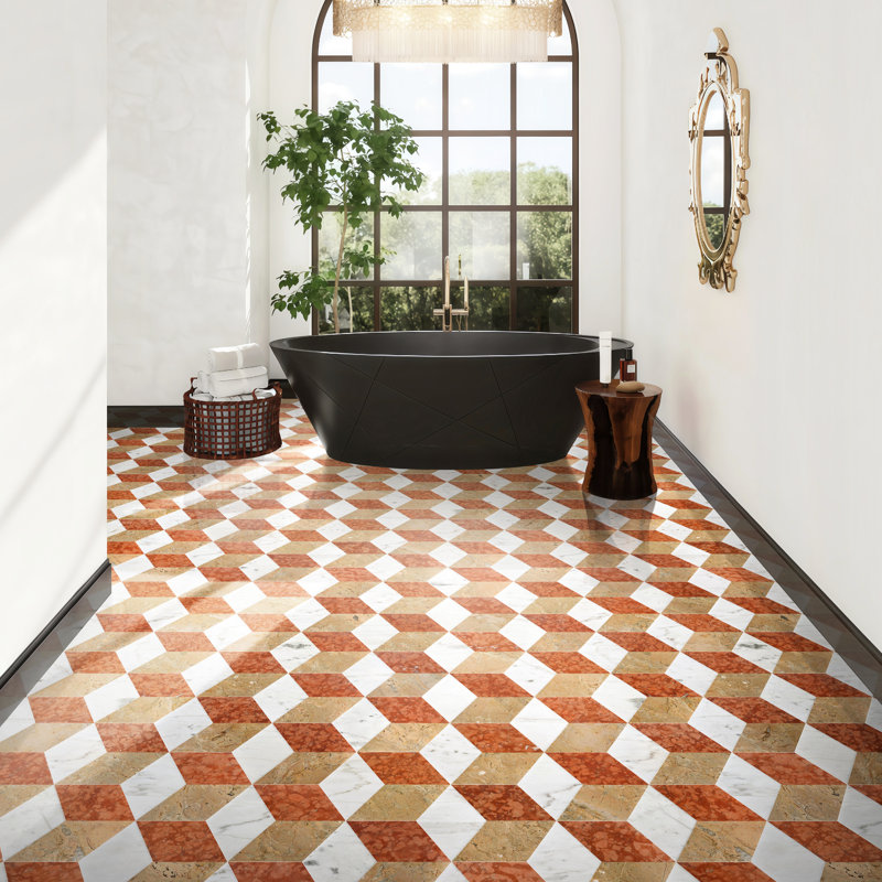 Composite hexagonal, Rouge / blanc / or