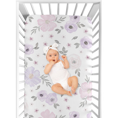Drap-housse pour lit de bébé aquarelle