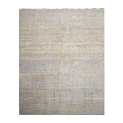 Tapis unique gris / or 8 pi x 10 pi