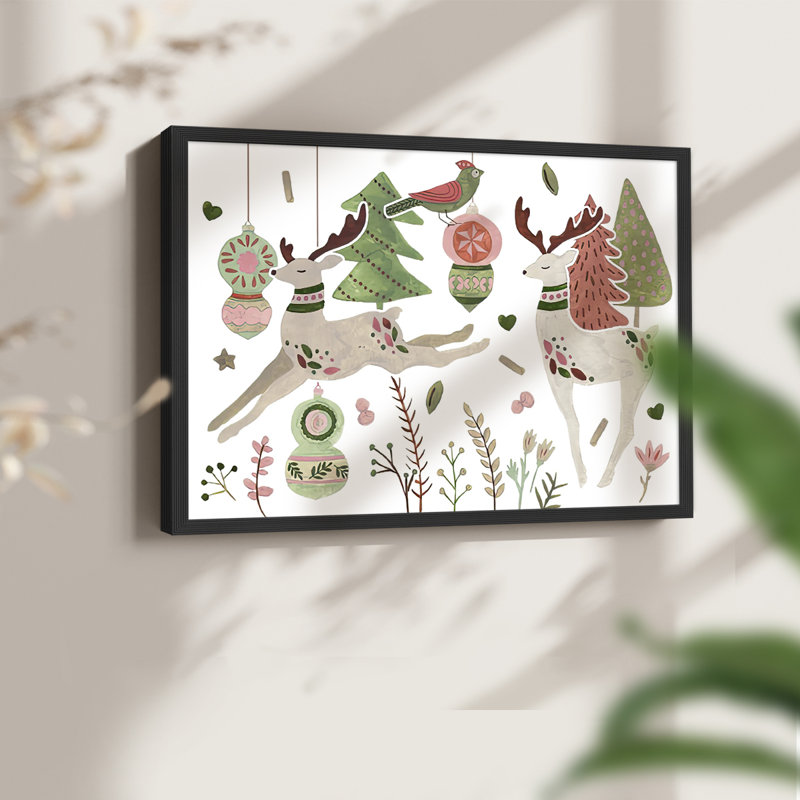 Reindeer Wishes Collection A - Reproduction encadrée - réversible, Noir, noir, noir, noir, H 16 po x l 20 po