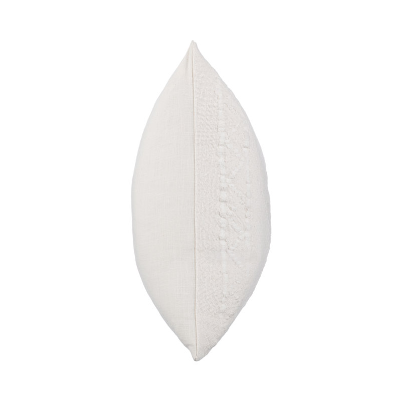 Abbey Linen Pillow Cover & Insert, Ivory, Square 22"