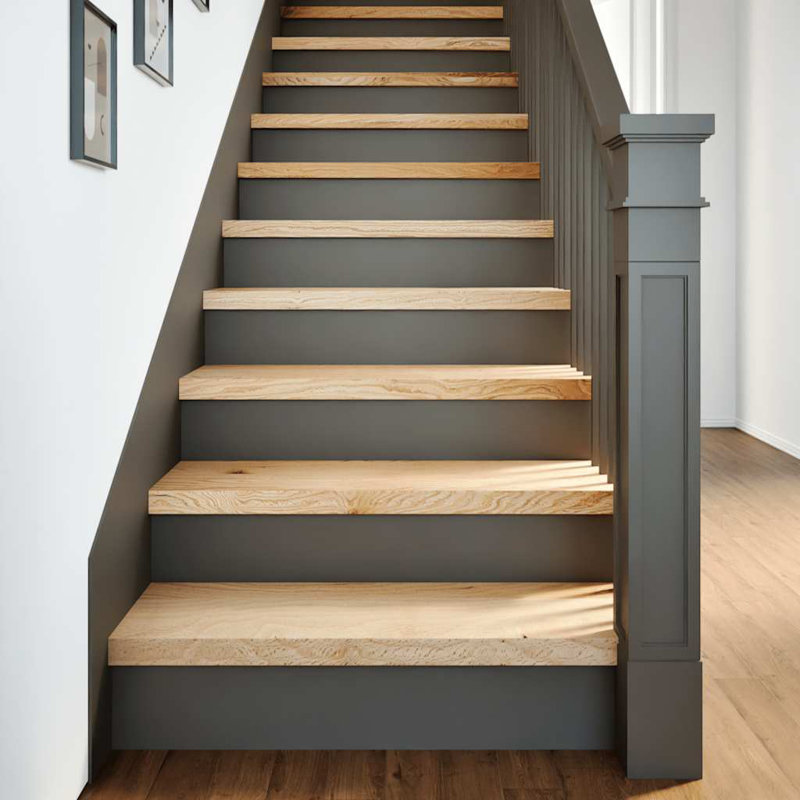 Ensemble de 2 tapis d'escalier Vidaxl, 2 pièces incluses, Rectangle 1 pi x 2 pi 4 po, Chêne