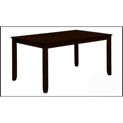 Ensemble de salle à manger 7 pièces avec finition espresso brun, revêtement en similicuir, motif en treillis rembourré et mobilier de salle à manger en bois pour les styles contemporain et transitionnel