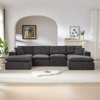 Canapé désossé en chenille désossé, pouvant être librement combiné et confortable pour les salons, les appartements et les bureaux