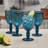Fitz And Floyd Maddi 10-Oz Goblet  Glasses, Set Of 4, Indigo-85816812