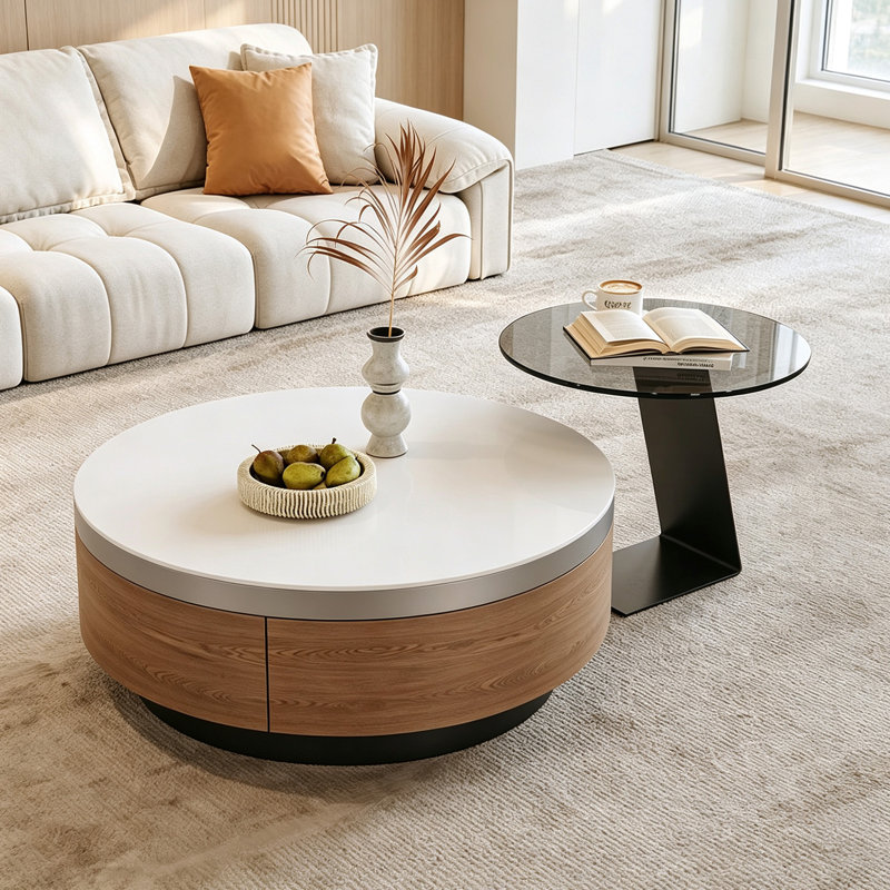 Froissé, White/Transparent Grey Top/Brown Base