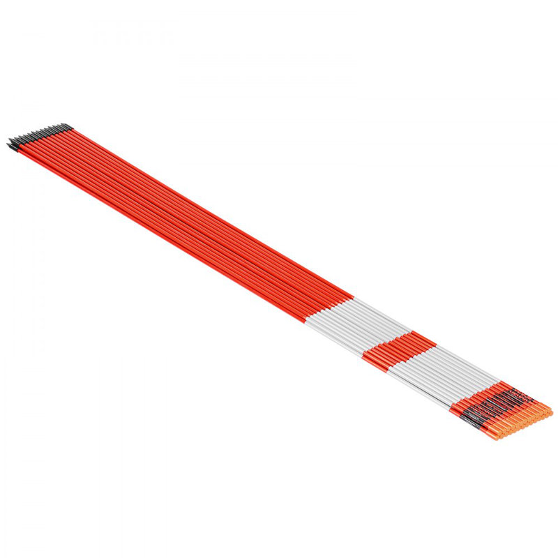 Marqueurs réfléchissants pour allée de 1/4 po de diamètre 48 po, réflecteurs de piquets de neige orange