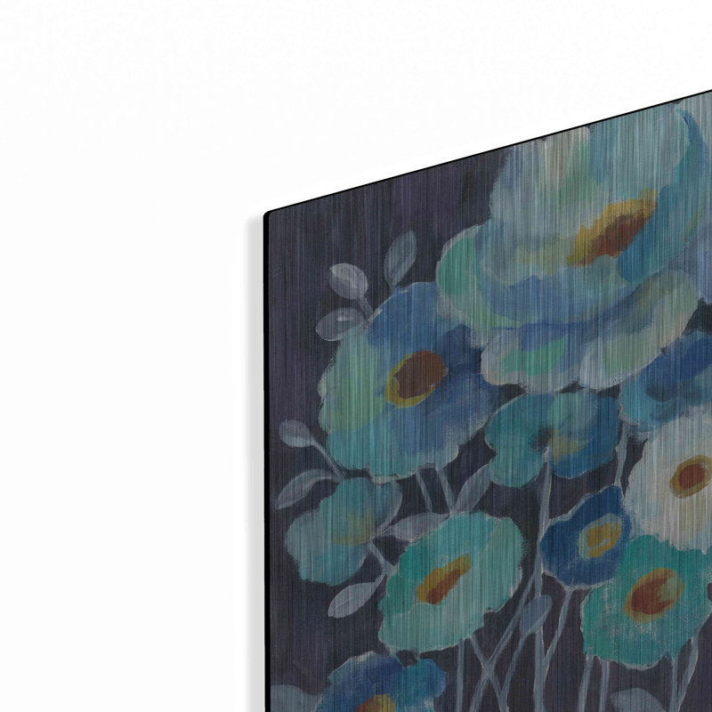 "Fleurs indigo" par Silvia Vassileva, H 12 po x l 24 po
