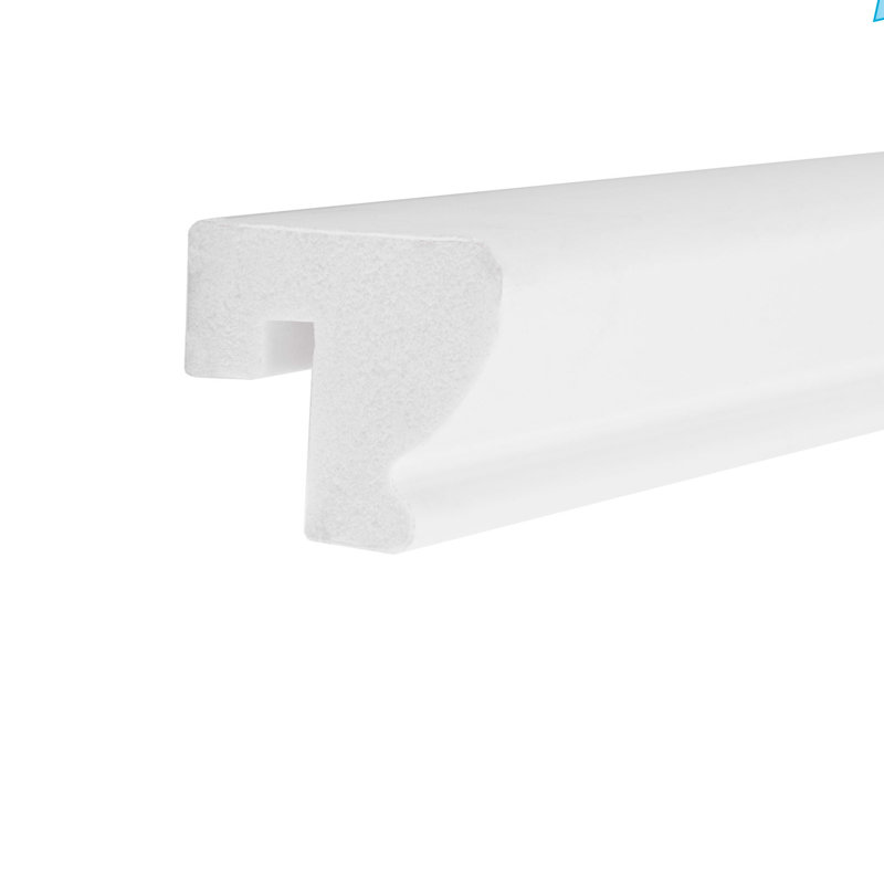 White Recycled Polystyrene Cap Moulding 6-Pack, 48 Feet