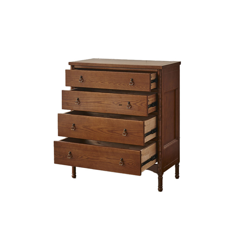 Commode d'appoint en bois massif Simple Retro