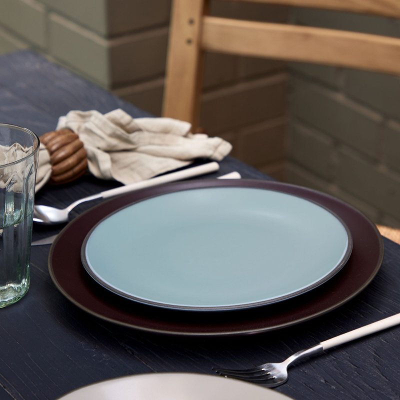 Assiette à salade ou à dessert empilable en grès de 8,5 po, ensemble de 6, Ciel