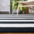 Brookvale Striped Hand-Woven Cotton Area Rug in Black/Ivory-57059132