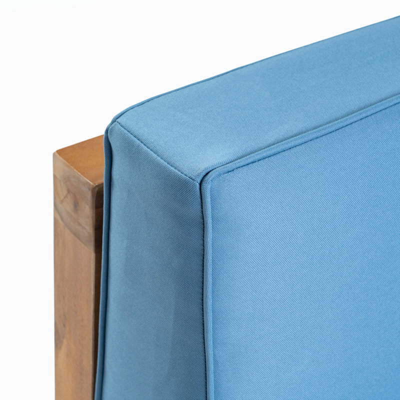 Ensemble de canapé en forme de V 5 pièces Oana, bleu