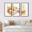 «Dhatri Burnt Orange Waves Abstract III», reproduction sur toile 3 pièces-87912751-87912752
