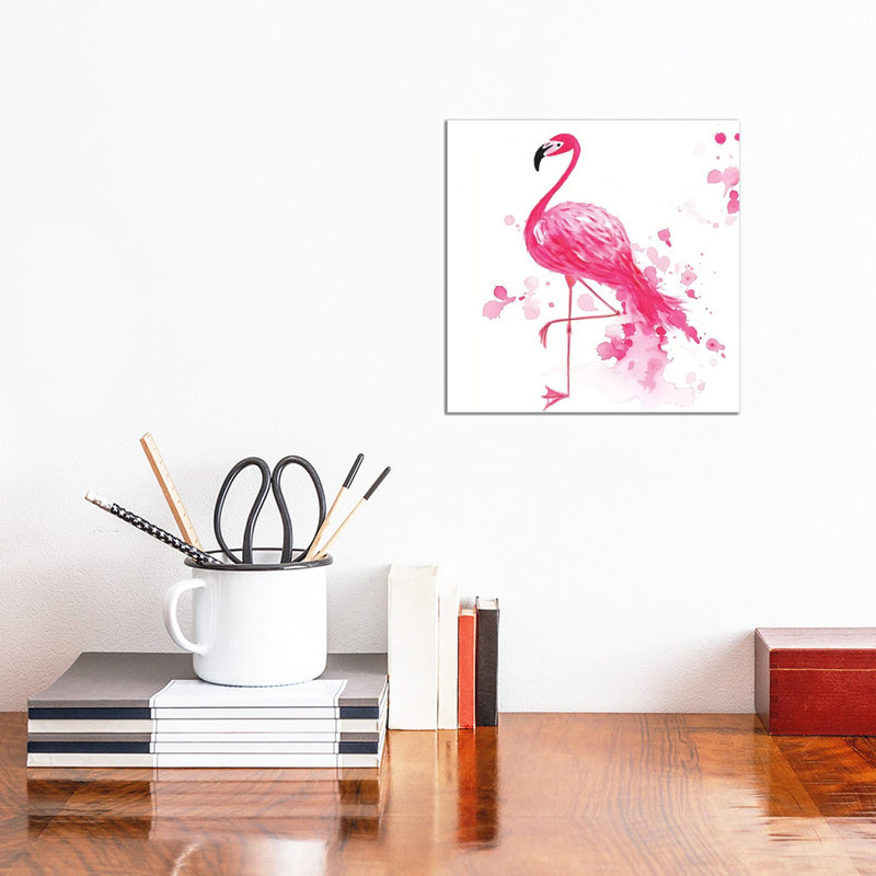 Flamingo I - Wrapped Canvas Painting, 30.48 cm H x 30.48 cm W