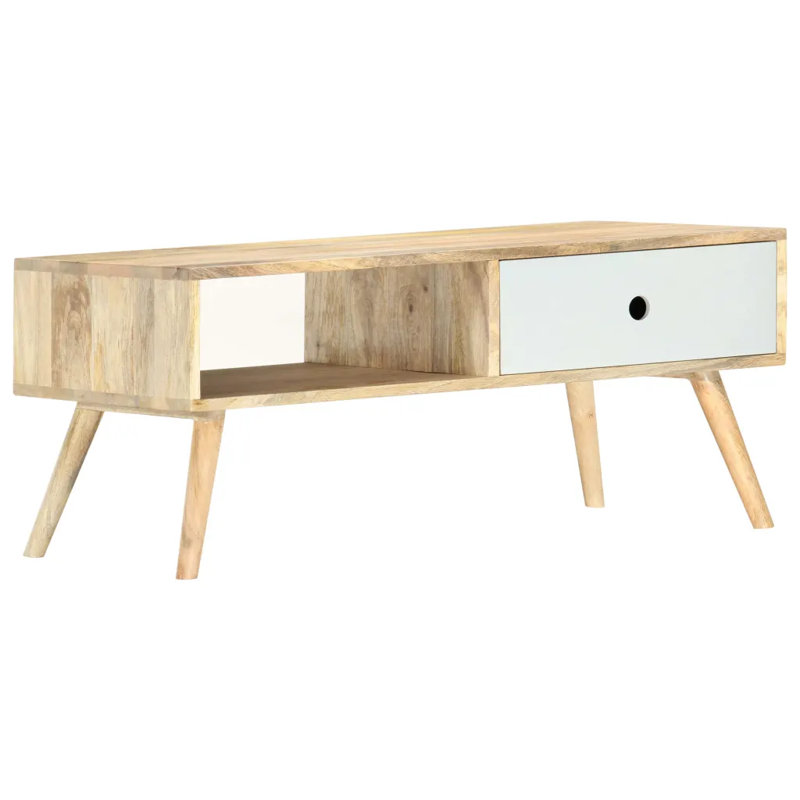 Underwood Solid Wood Four Leg Coffee Table with Storage