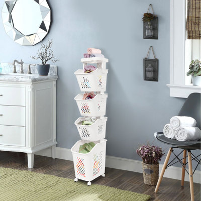 Multi-layer Laundry Basket With Wheels