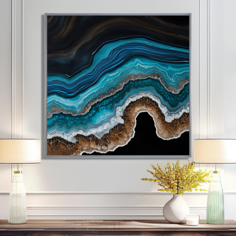 Voile illimité d'agate II - Agate, art mural, H 36 po x l 36 po, Impression dans un cadre flottant sans passe-parto