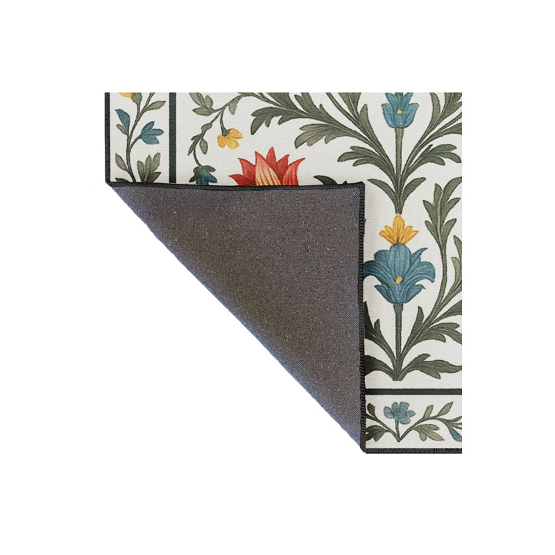 Tapis tissé à motif floral lavable Mosso, 2 pi 6 po x 4 pi 11 po