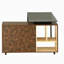 Bureau en coin en L avec rangement multiple Techni Mobili, chêne