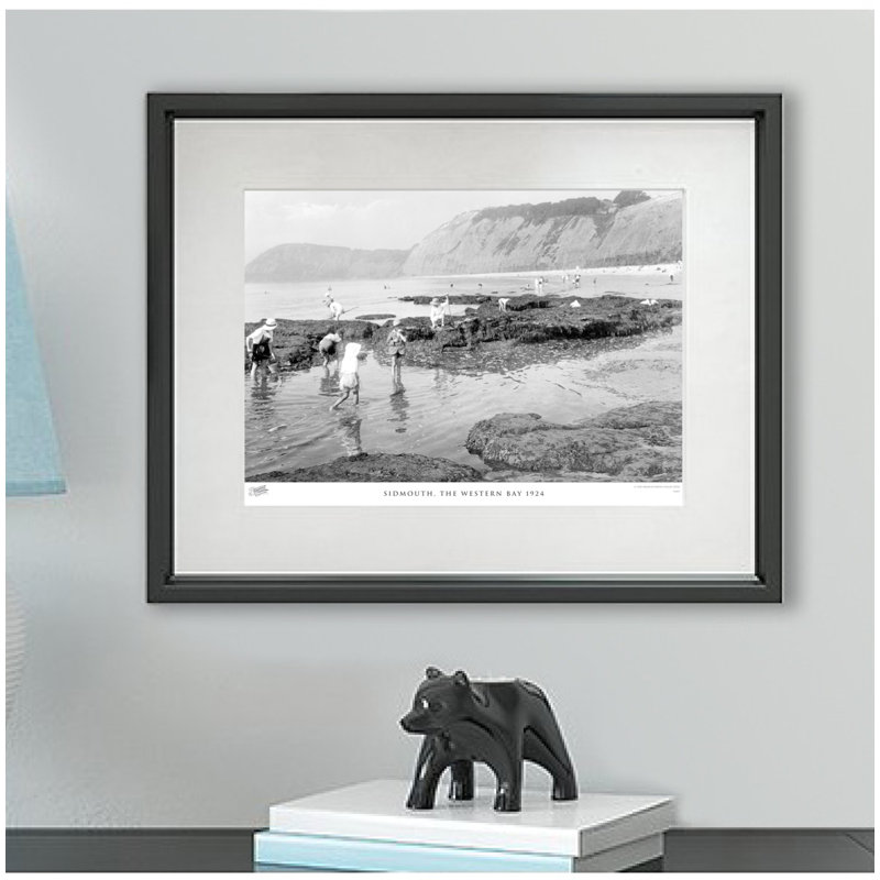 Sidmouth, The Western Bay 1924 by Francis Frith - Single Picture Frame Print, 45cm H x 60cm W x 2.3cm D