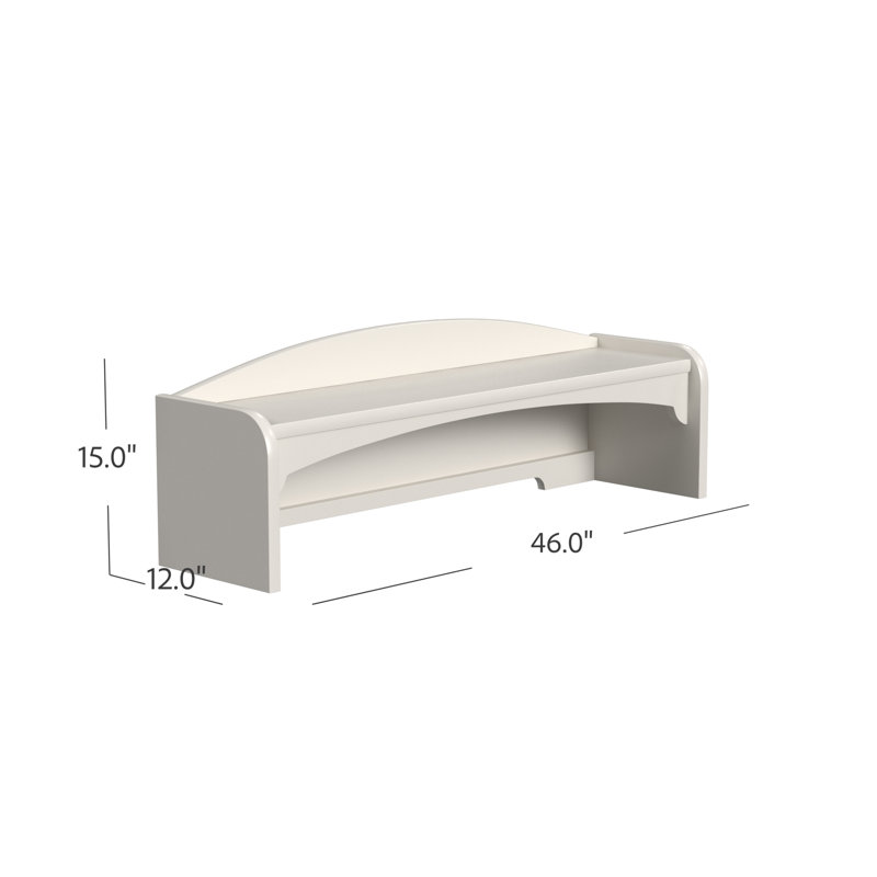 Neopolitan Desk Hutch Creamy White, Creamy White
