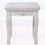 White Princess Vanity Desk Set with LED Light Mirror, 4-Drawer Storage, and Cushioned Stool for Girls' Bedroom