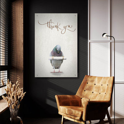 «Thank You» par Typelike, art en verre acrylique Wal