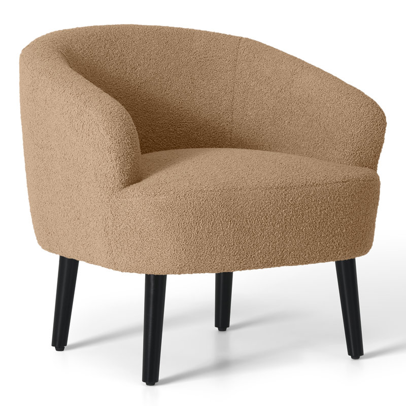 Fauteuil demi-tonneau 29 po Bayville, Mélange de polyester beige