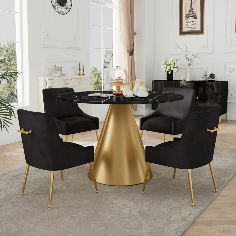 Ensemble de salle à manger 47,95 po Magallanes, Noir, Noir