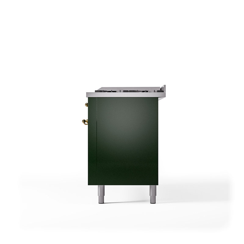 ILVE Nostalgie II Series 60 inch Dual Fuel Range with 9 Sealed Burners, Griddle (Solid Door), Natural Gas