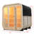 4-6 Person Outdoor Square Sauna, White Pine Wood With 9kw Sauna Stove And Tempered Glass Door