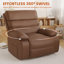Fauteuil inclinable en similicuir de 34 po de large avec massage et chauffage Dendrick-102055412