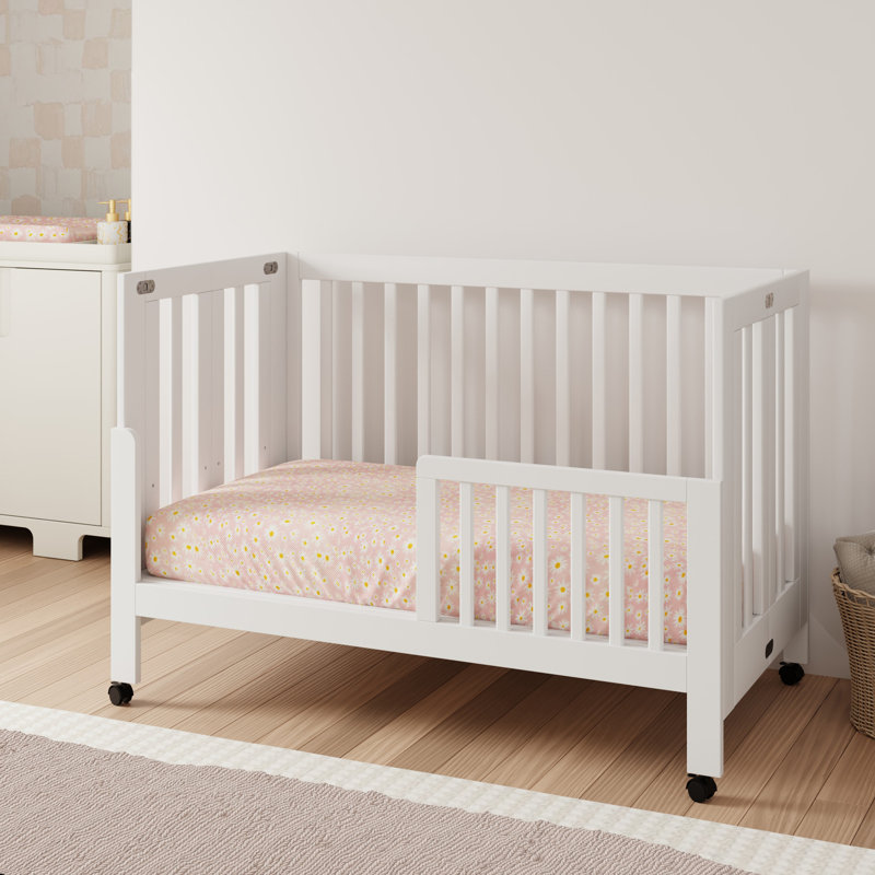 Lit de bébé portatif convertible Maki 2-en-1, Blanc
