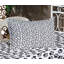 Drap-housse et coussin décoratif à pattes Ambesonne, blanc et gris anthracite-106790476