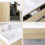 48 Inch Evita Oak Wall Mounted Double Basin Bathroom Cabinet
