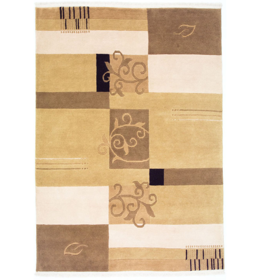 Zephyr Hand Hooked Wool Brown Indoor/Outdoor Rug