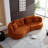 Orange Modular Sofa, Durable Fabric, Solid Wood Frame, High Density Sponge, Seating For 4 People