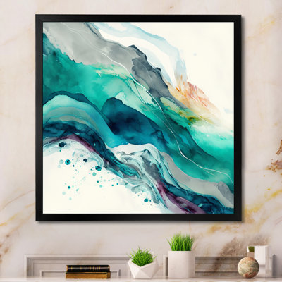 «Celebrations In Turquoise Shades Of Blue II», reproduction sur toile