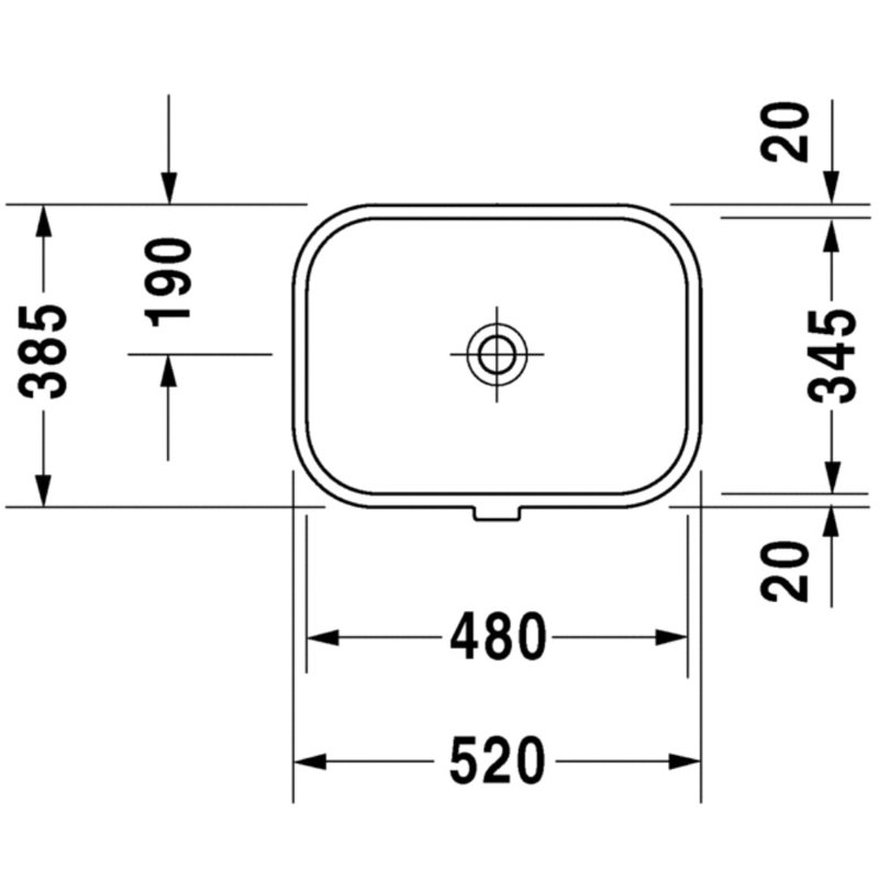 Happy D.2 White Ceramic Rectangular Undermount Bathroom Sink