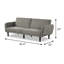 81.4" W Contemporary Futon Sofa, Grey
