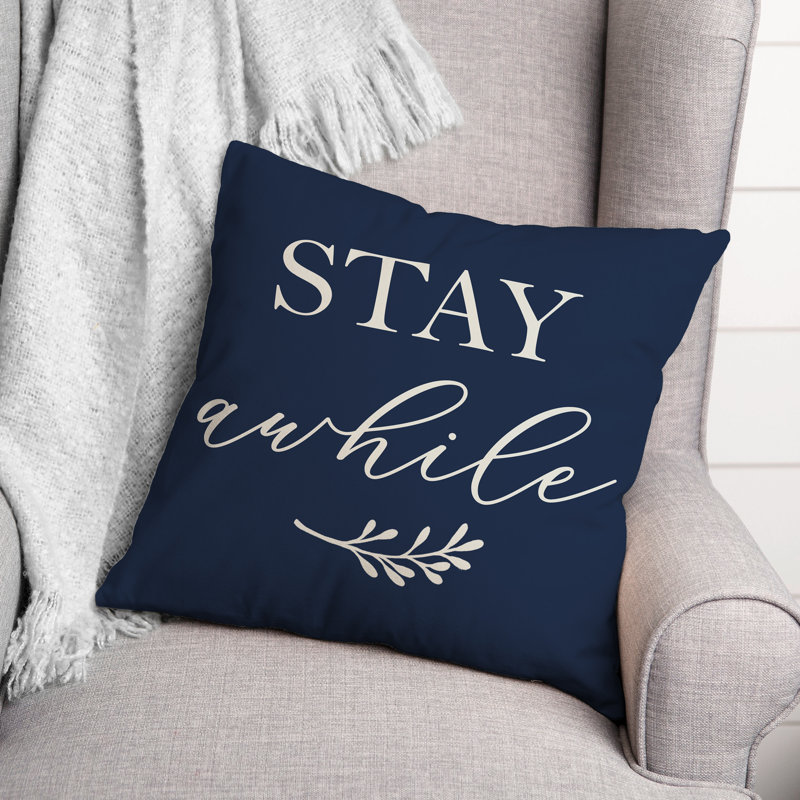 Outdoor Reversible Throw Pillow, Blue