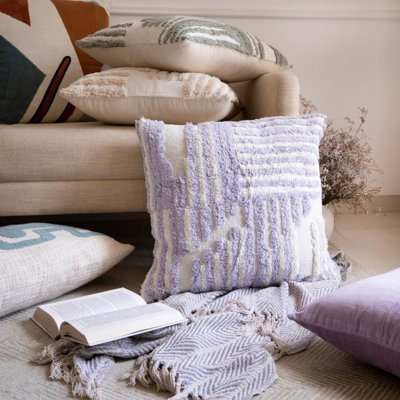 Coussin à fermeture à glissière 100% coton 22 po x 22 po 22 po
