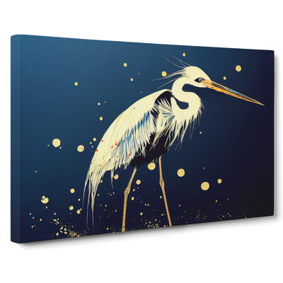 Heron Bird Splatter Vol.1 - Wrapped Canvas