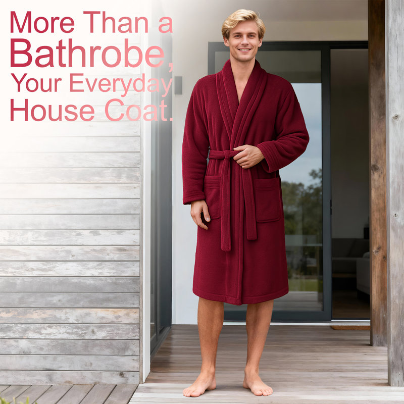 Peignoirs turcs, robes en molleton doux et absorbant doux, S, Rouge