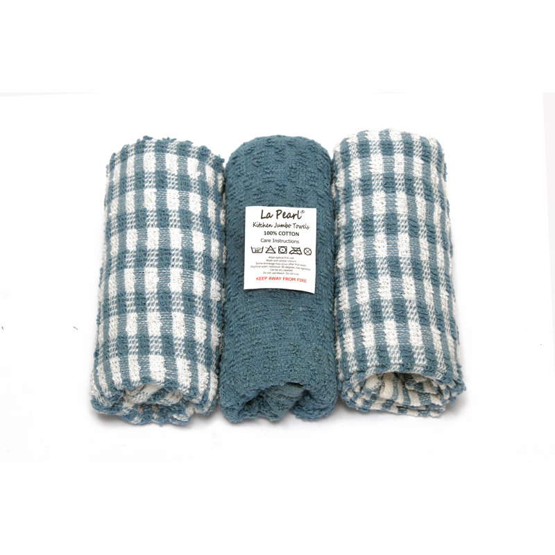 Cotton Jacquard Tea Towel Kitchen Towel, Blue
