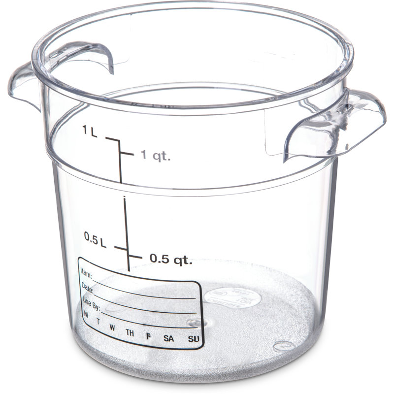 Carlisle Food Service Products Circle Plastic Food Storage Container