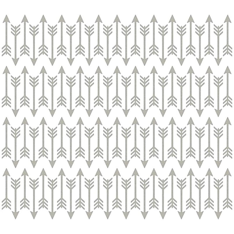 Décalcomanie murale flèches, H 1,5 po x l 7,5 po x P 0,6 po, Argent