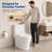 Modern Elongated One-piece Toilet, 1.28 GPF, Soft Close Seat, Universal Height, Water-Saving